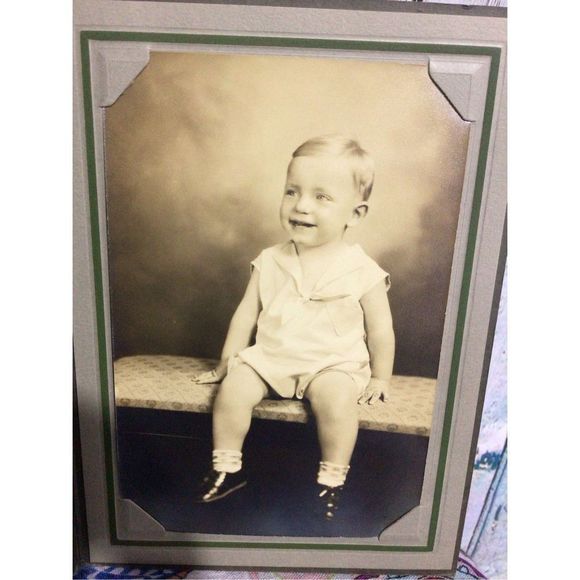 Antique Baby Photo Warren Laue Little Baby Boy Photo - Picture 4 of 9